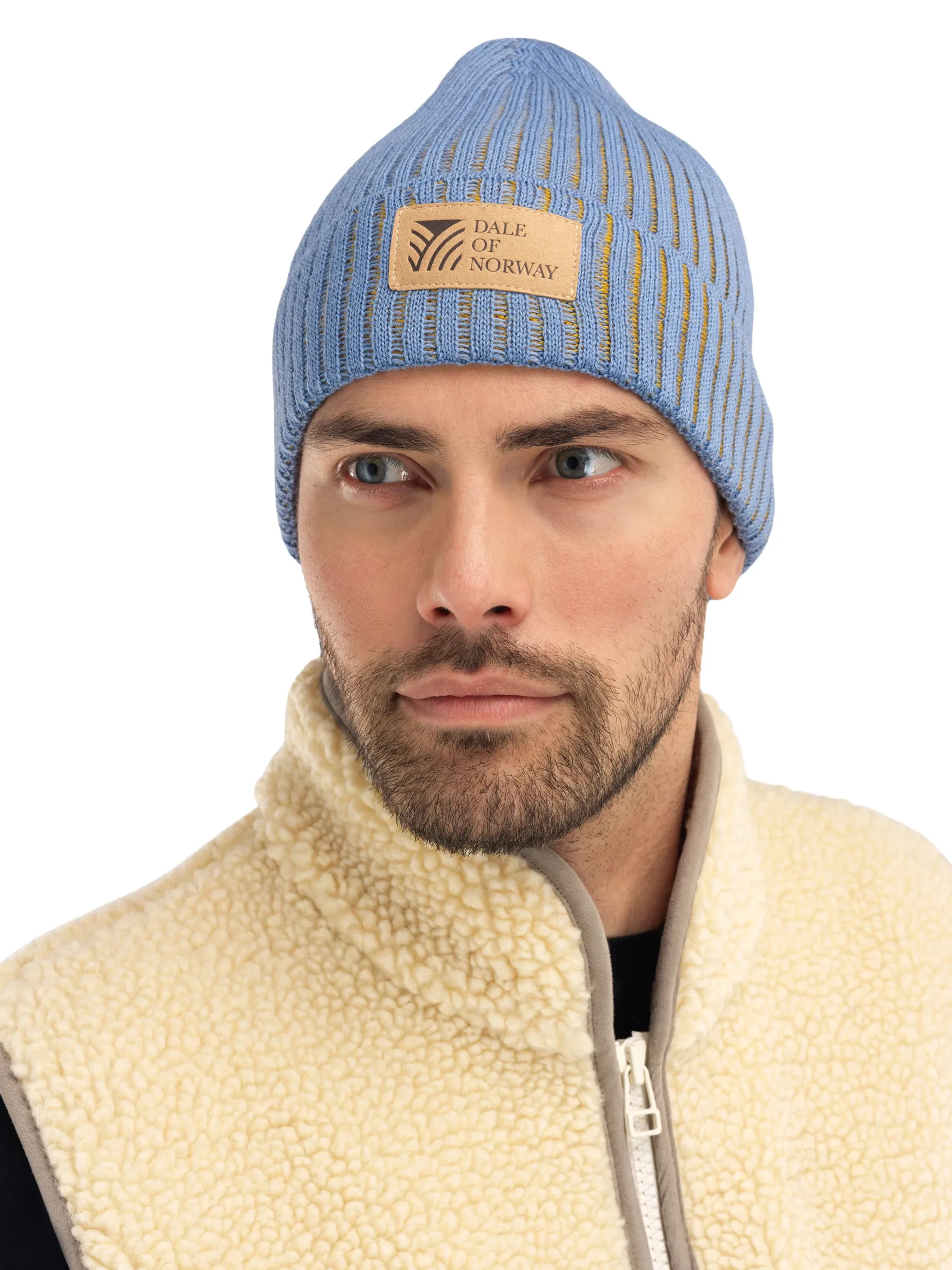 Dale of Norway Hats^Alvoy Hat - Norwegian Wool Blueshadow Mustard