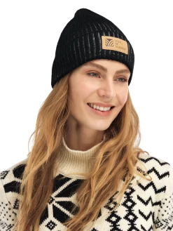Dale of Norway Hats^Alvoy Hat - Norwegian Wool Black Offwhite