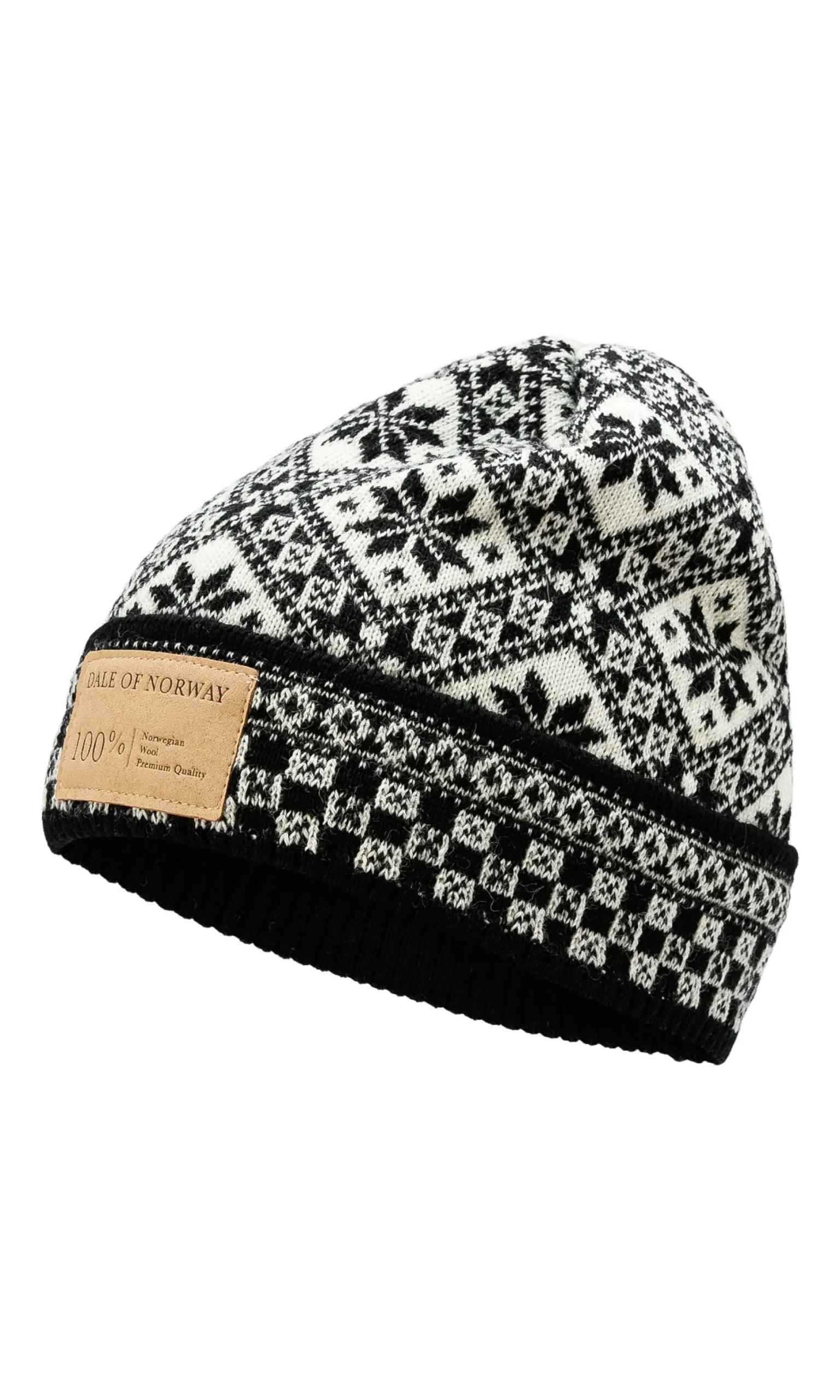 Dale of Norway Hats^Bjoroy Unisex Norwegian Wool Hat Black Off White
