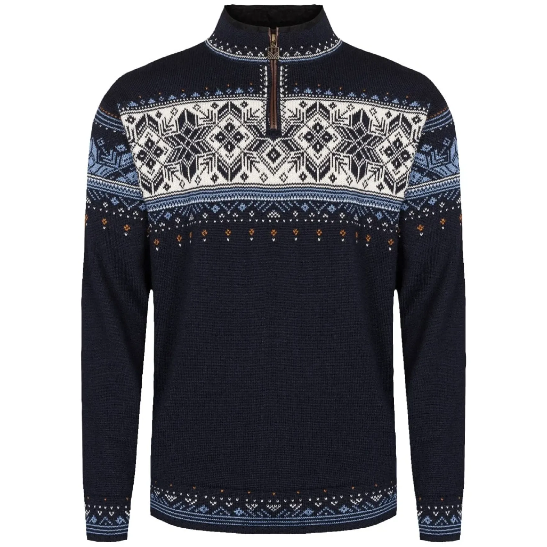 Dale of Norway Half-Zip^Blyfjell Men's Knit Sweater Midnavy Blushad Offwhite Coppe