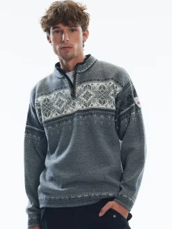 Dale of Norway Half-Zip^Blyfjell Men's Knit Sweater Smoke Drkcharc Offwhite Lgtcha