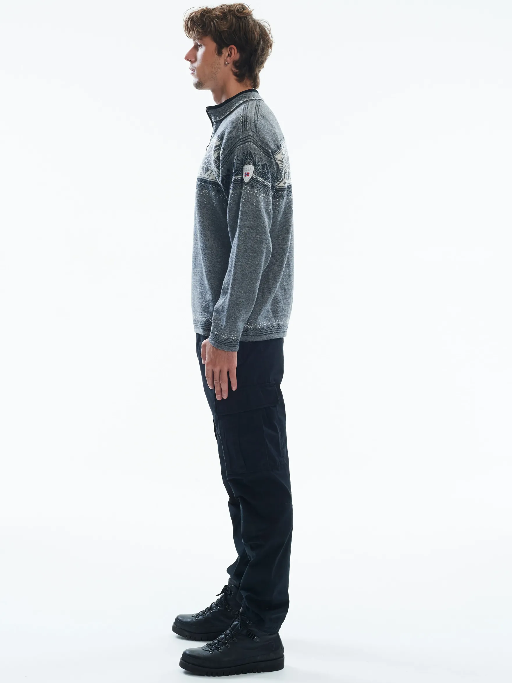 Dale of Norway Half-Zip^Blyfjell Men's Knit Sweater Smoke Drkcharc Offwhite Lgtcha