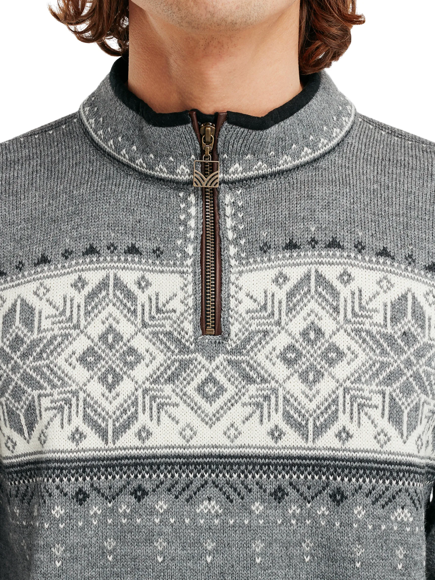 Dale of Norway Half-Zip^Blyfjell Men's Knit Sweater Smoke Drkcharc Offwhite Lgtcha