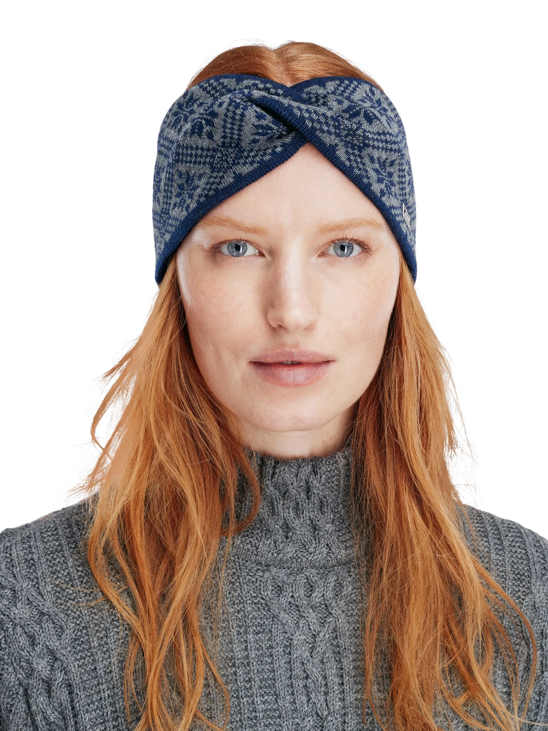 Dale of Norway Headbands^Christiania Headband - Merino Wool Blue Grey
