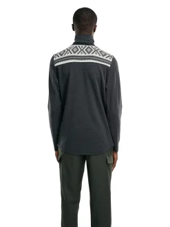 Dale of Norway Next-To-Skin^Cortina Basic Men's Sweater - Superfine Merino Dark Charcoal Offwhite