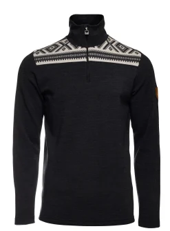 Dale of Norway Next-To-Skin^Cortina Basic Men's Sweater - Superfine Merino Dark Charcoal Offwhite