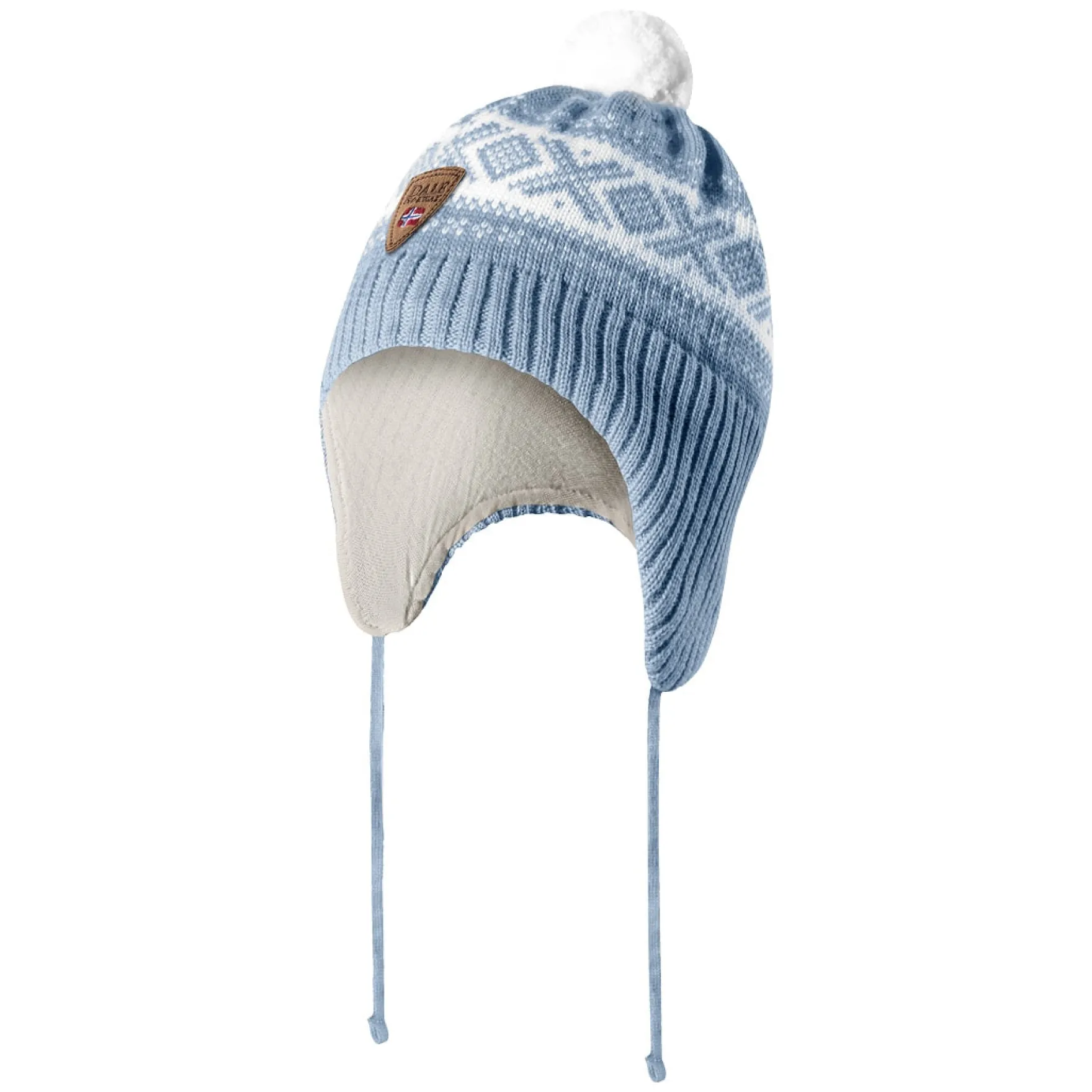 Dale of Norway Hat^Cortina Kids' Hat 2-4 Yrs - Merino Wool Lightblue Offwhite