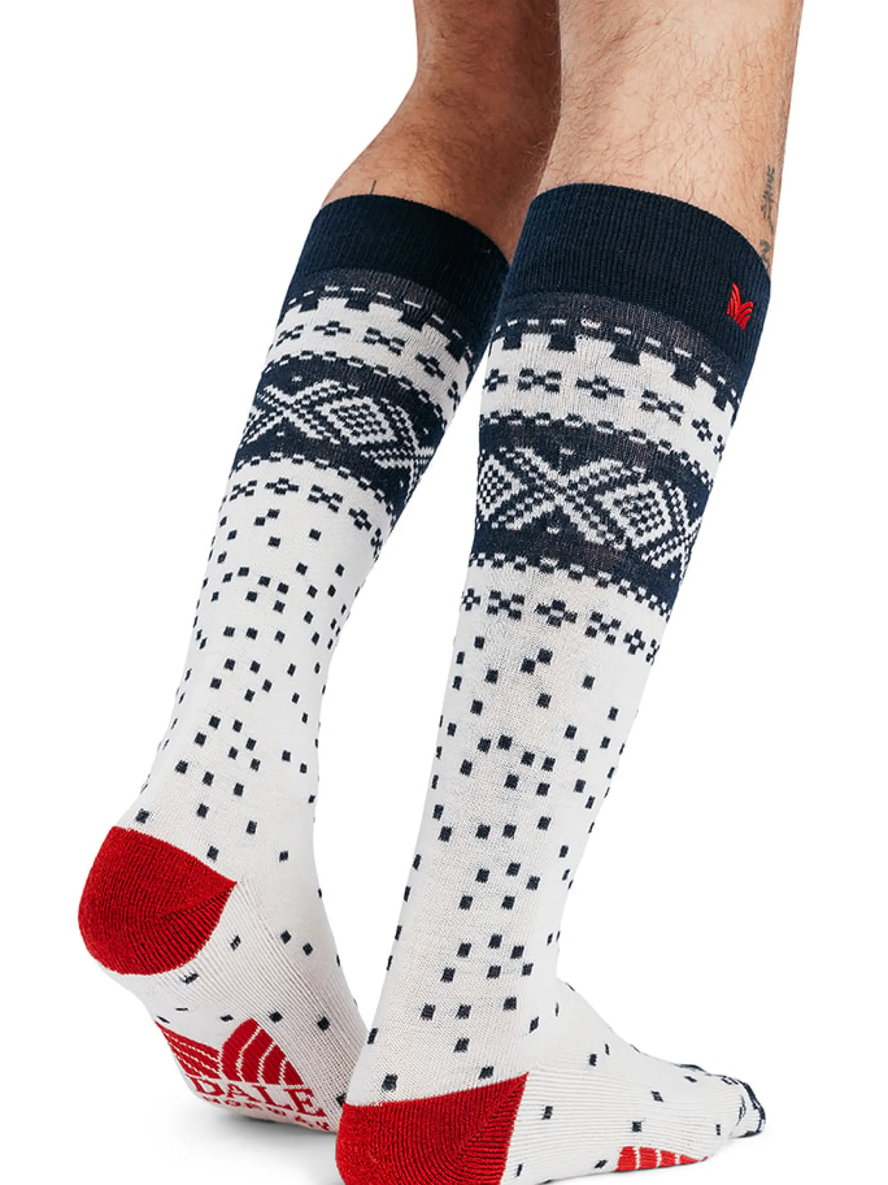 Dale of Norway Socks^Cortina Wool Socks High Offwhite Navy Raspberry