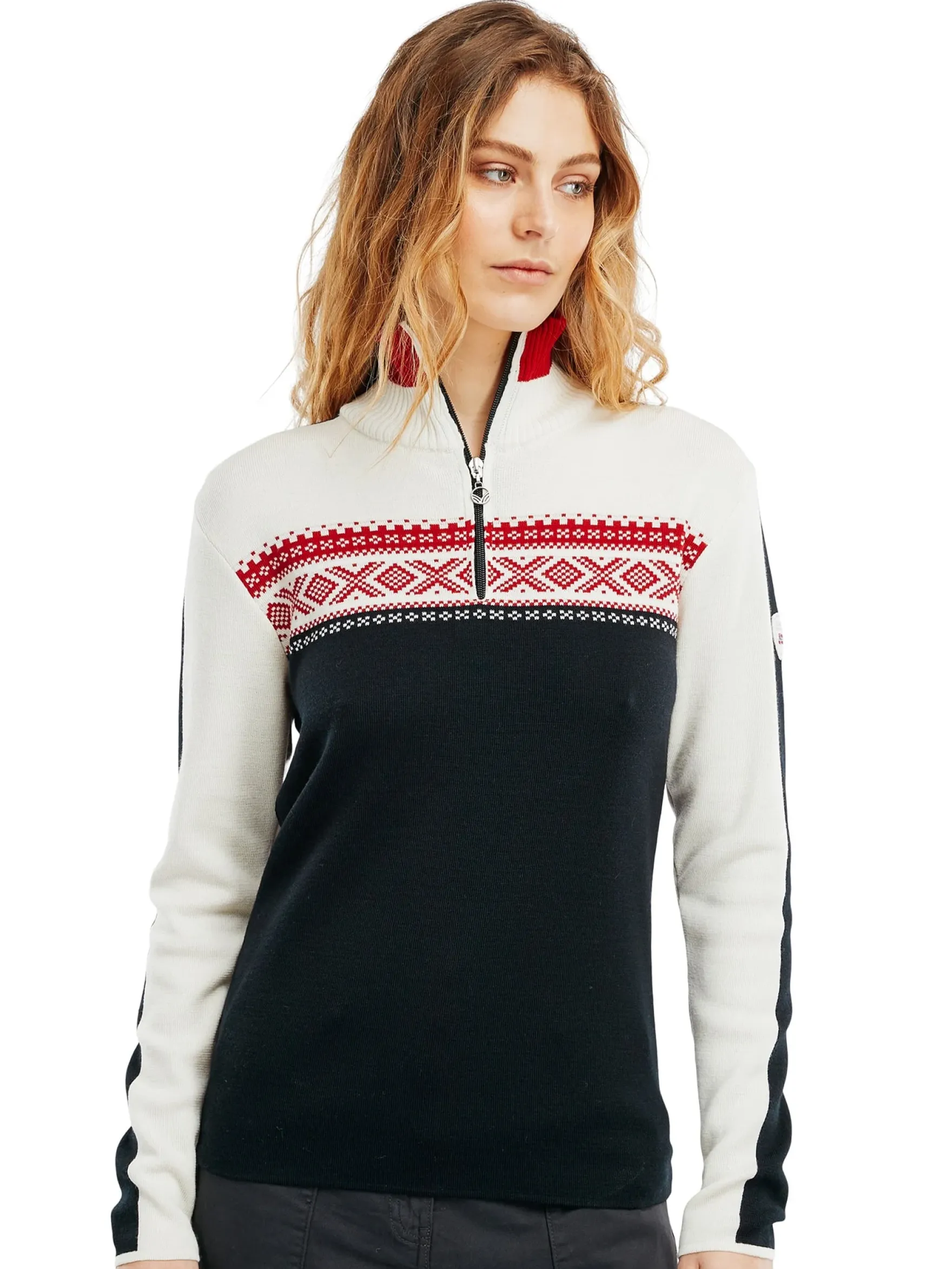 Dale of Norway Half-Zip^Dystingen Women's Merino Wool Sweater Black