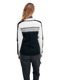 Dale of Norway Half-Zip^Dystingen Women's Merino Wool Sweater Black Schiefer