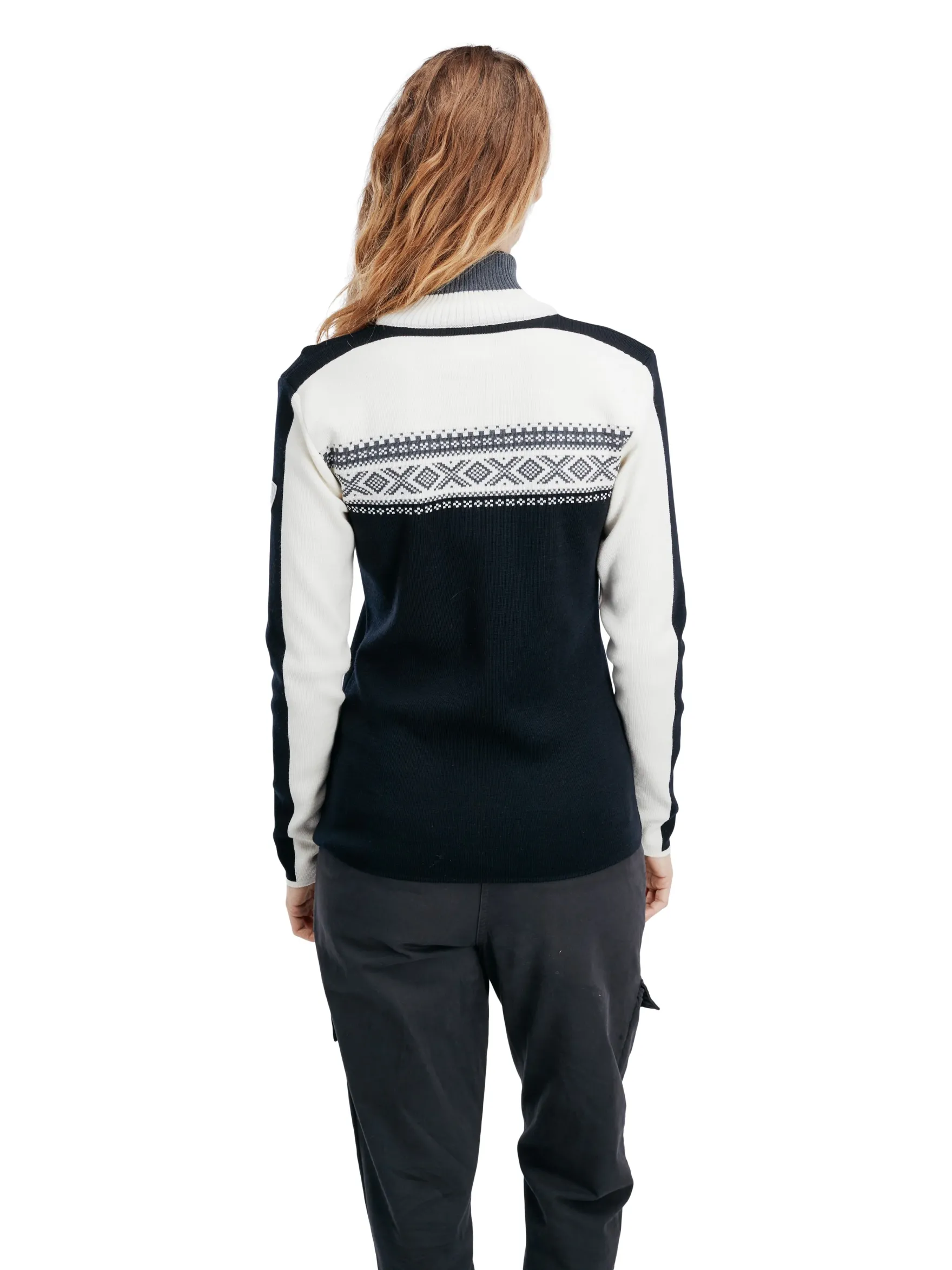 Dale of Norway Half-Zip^Dystingen Women's Merino Wool Sweater Black Schiefer