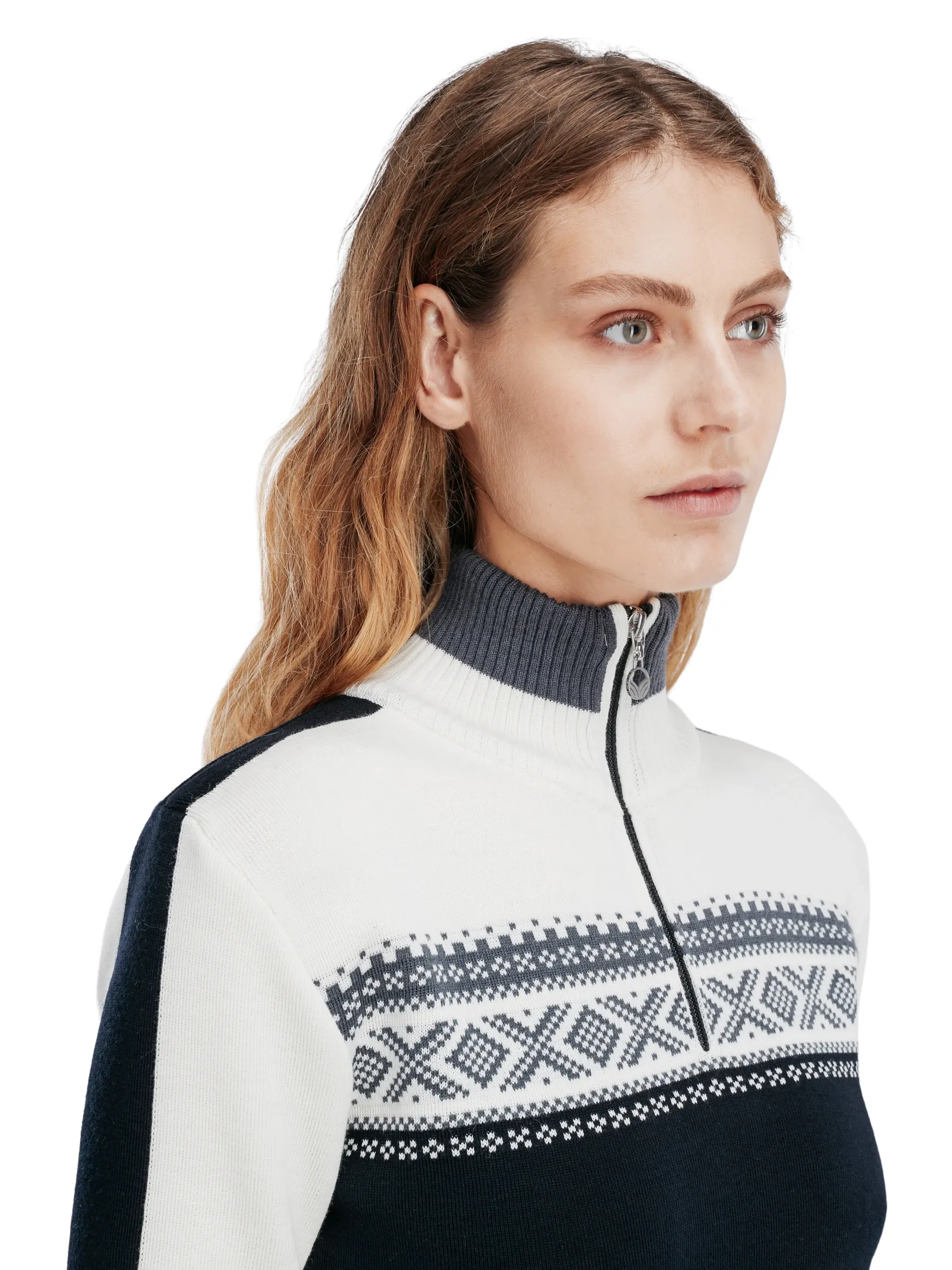 Dale of Norway Half-Zip^Dystingen Women's Merino Wool Sweater Black Schiefer