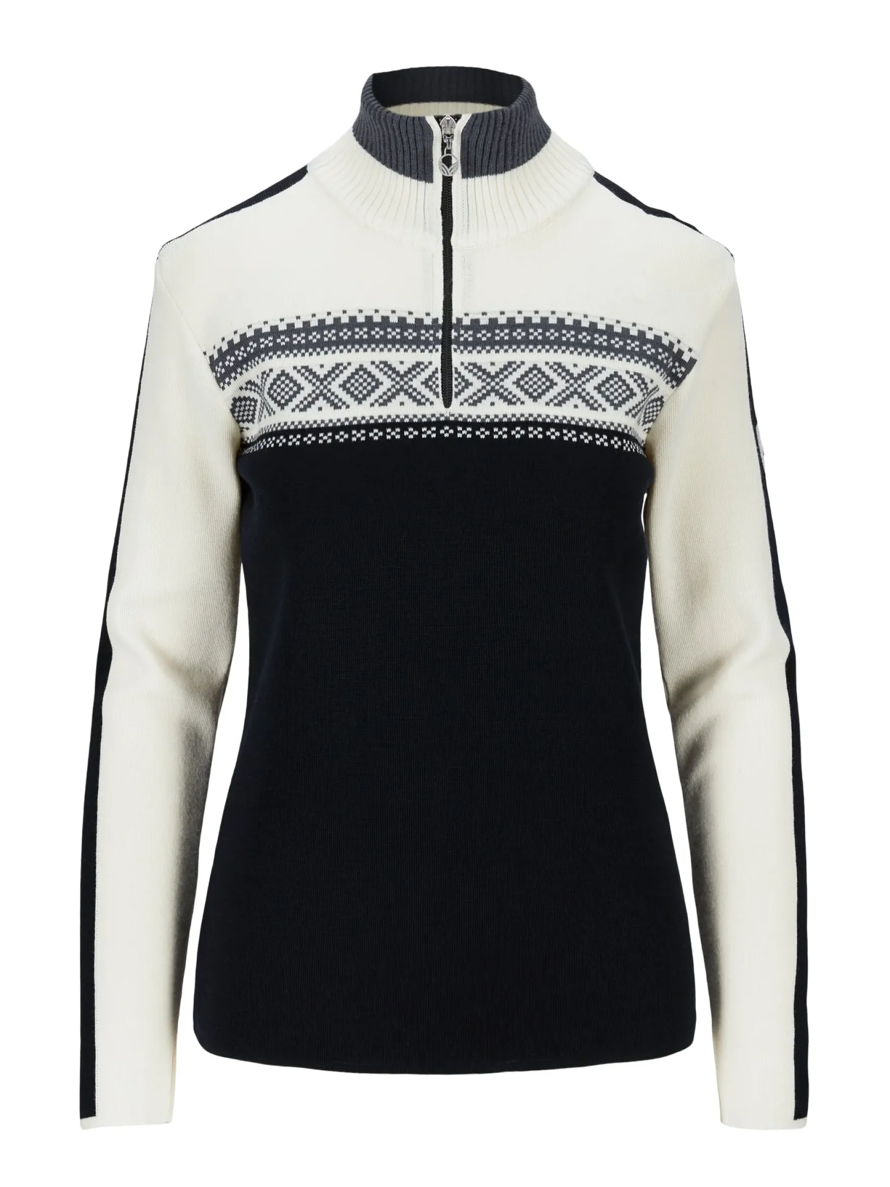 Dale of Norway Half-Zip^Dystingen Women's Merino Wool Sweater Black Schiefer