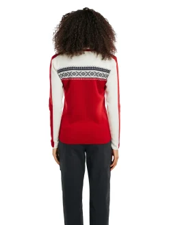 Dale of Norway Half-Zip^Dystingen Women's Merino Wool Sweater Raspberry