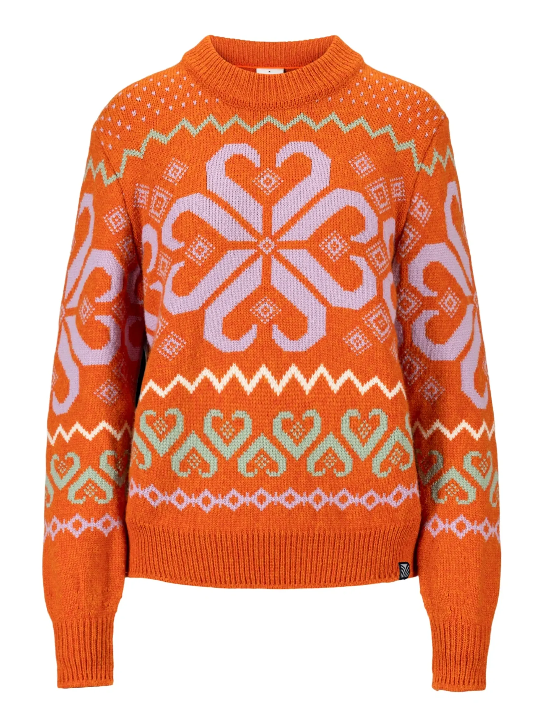 Dale of Norway Round Neck^Falkeberg Women's Sweater Orangemel Lavender Green Offwh