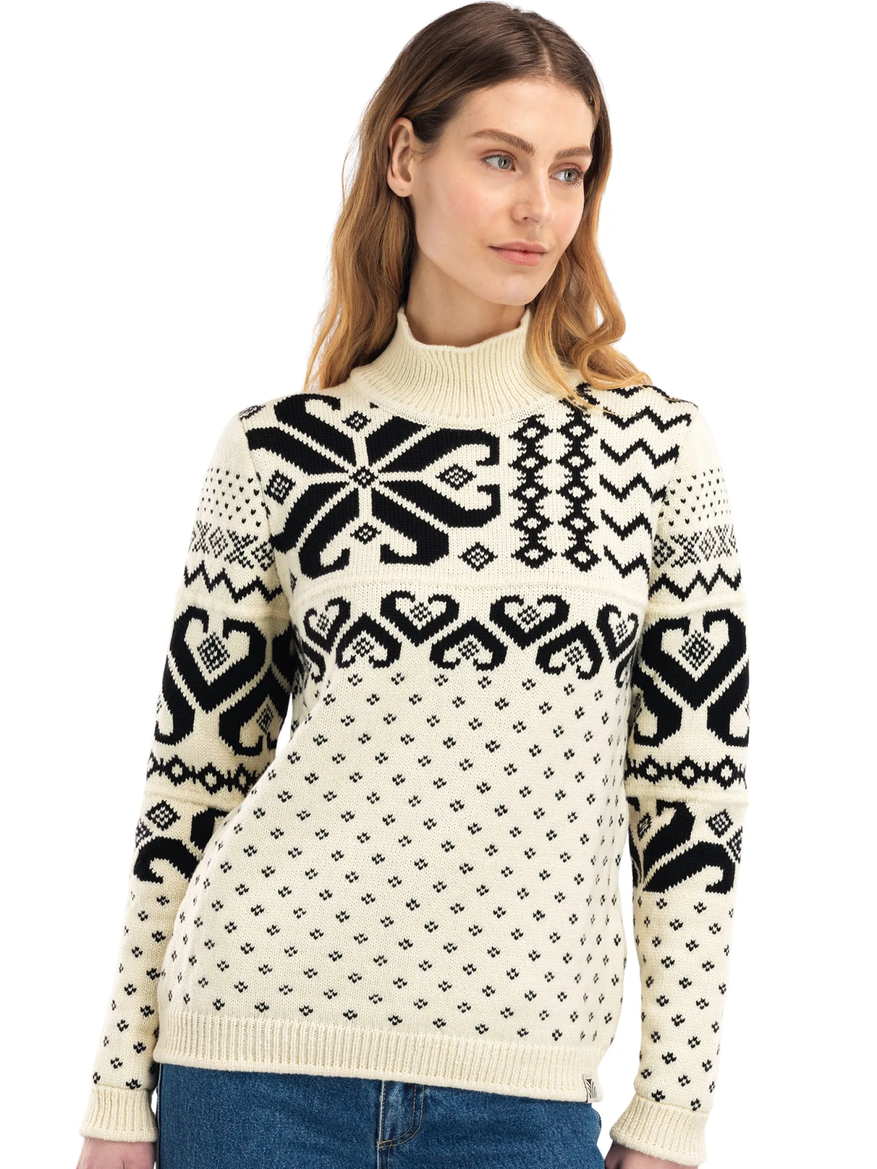 Dale of Norway Turtle-Neck^Fannaraki Women's Sweater Offwhite Black