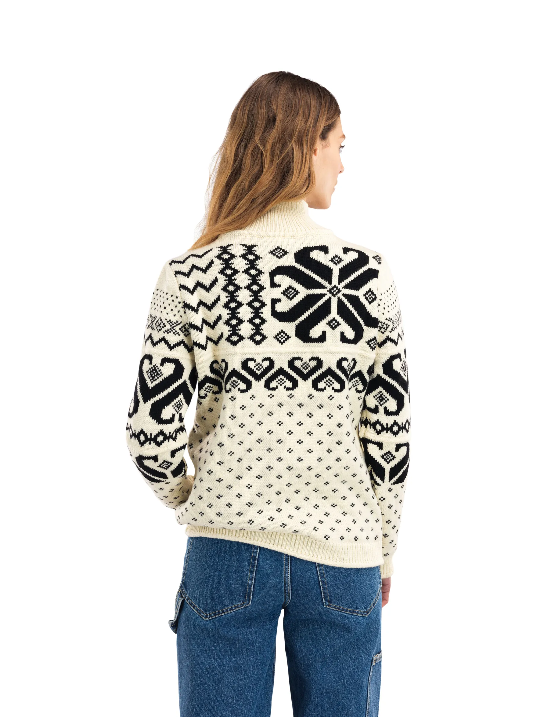 Dale of Norway Turtle-Neck^Fannaraki Women's Sweater Offwhite Black