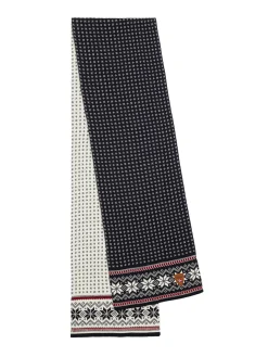 Dale of Norway Scarves^Garmisch Scarf - Merino Wool Navy Red Offwhite