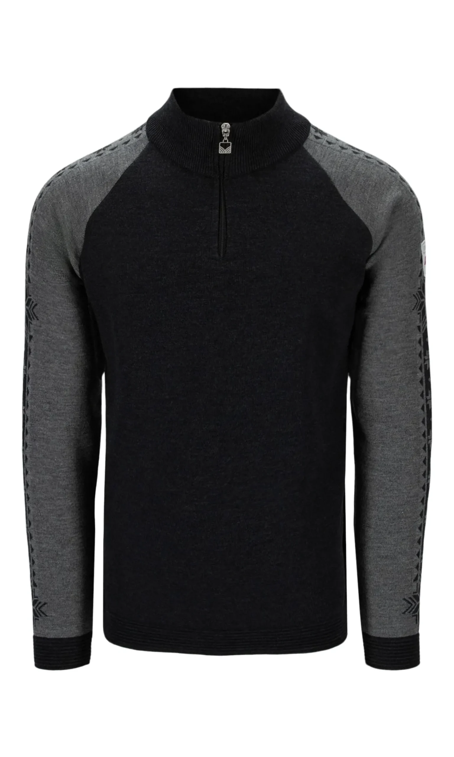 Dale of Norway Half-Zip^Geilo Men's Sweater - Merino Wool Dark Charcoal Smoke