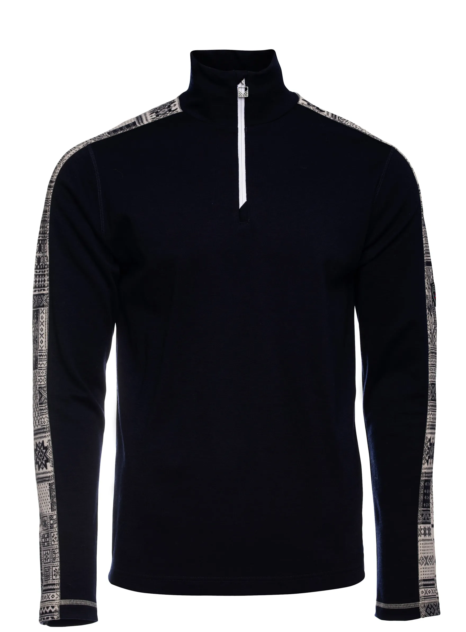 Dale of Norway Next-To-Skin^History Basic Men's Sweater - Superfine Merino Navy Offwhite
