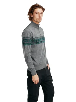 Dale of Norway See All^Hovden Men's Jacket - Merino Wool Smoke Brightgreen