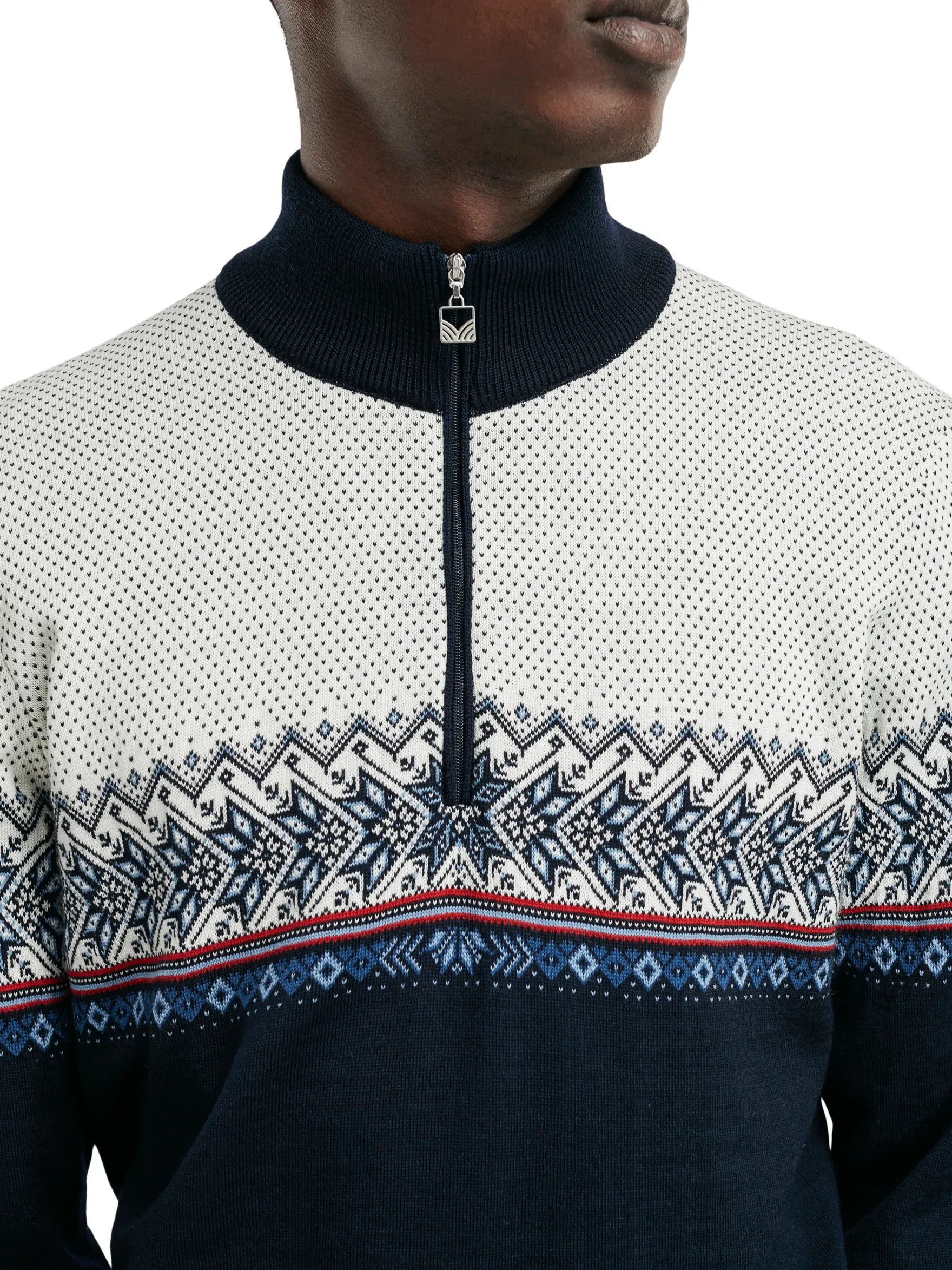 Dale of Norway Half-Zip^Hovden Men's Sweater - Merino Wool Navy Blueshadow Indigo