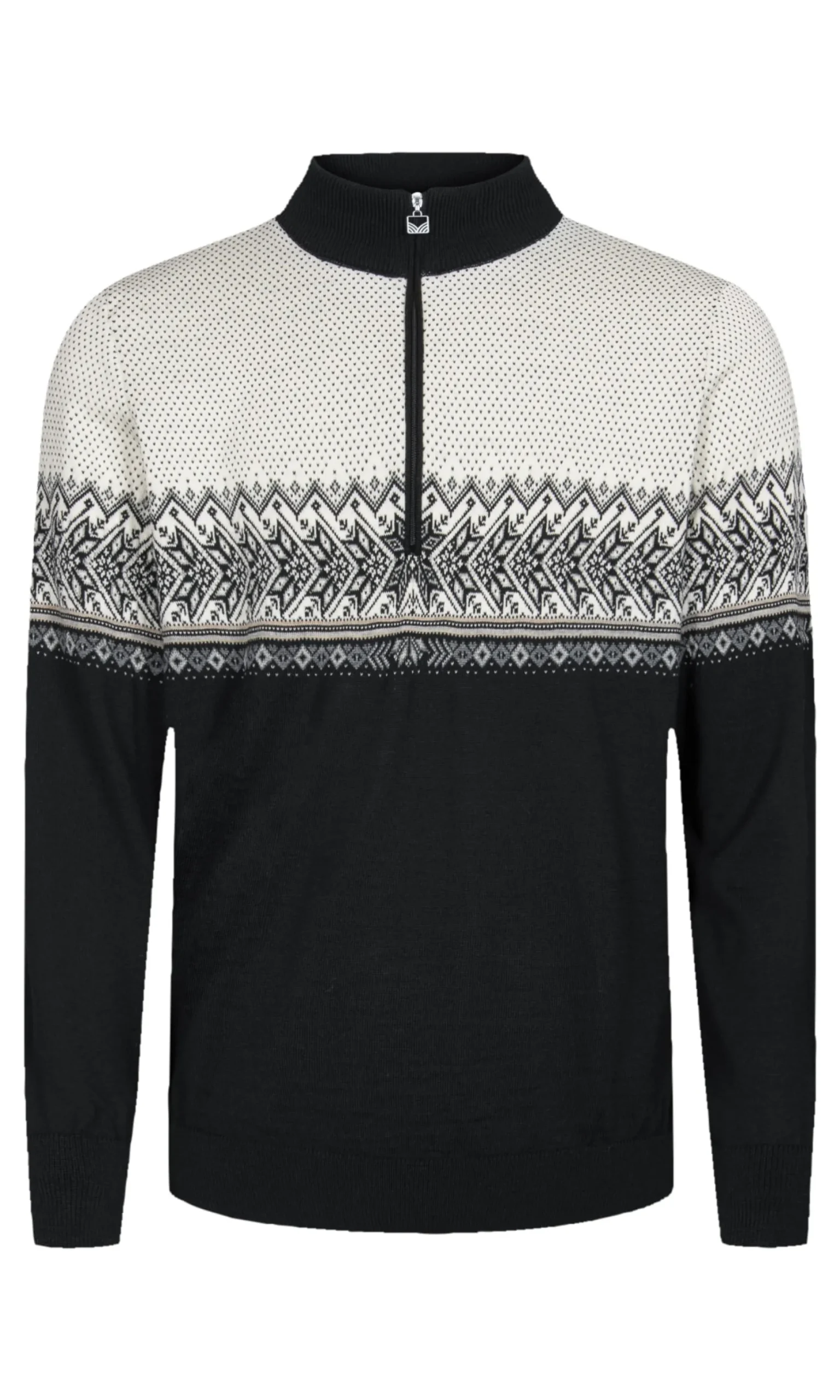 Dale of Norway Half-Zip^Hovden Men's Sweater - Merino Wool Black Lightcharcoal Smoke