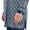 Dale of Norway Long Jackets^Ingeborg Women's Jacket - Merino Electricstorm Offwhite Blue
