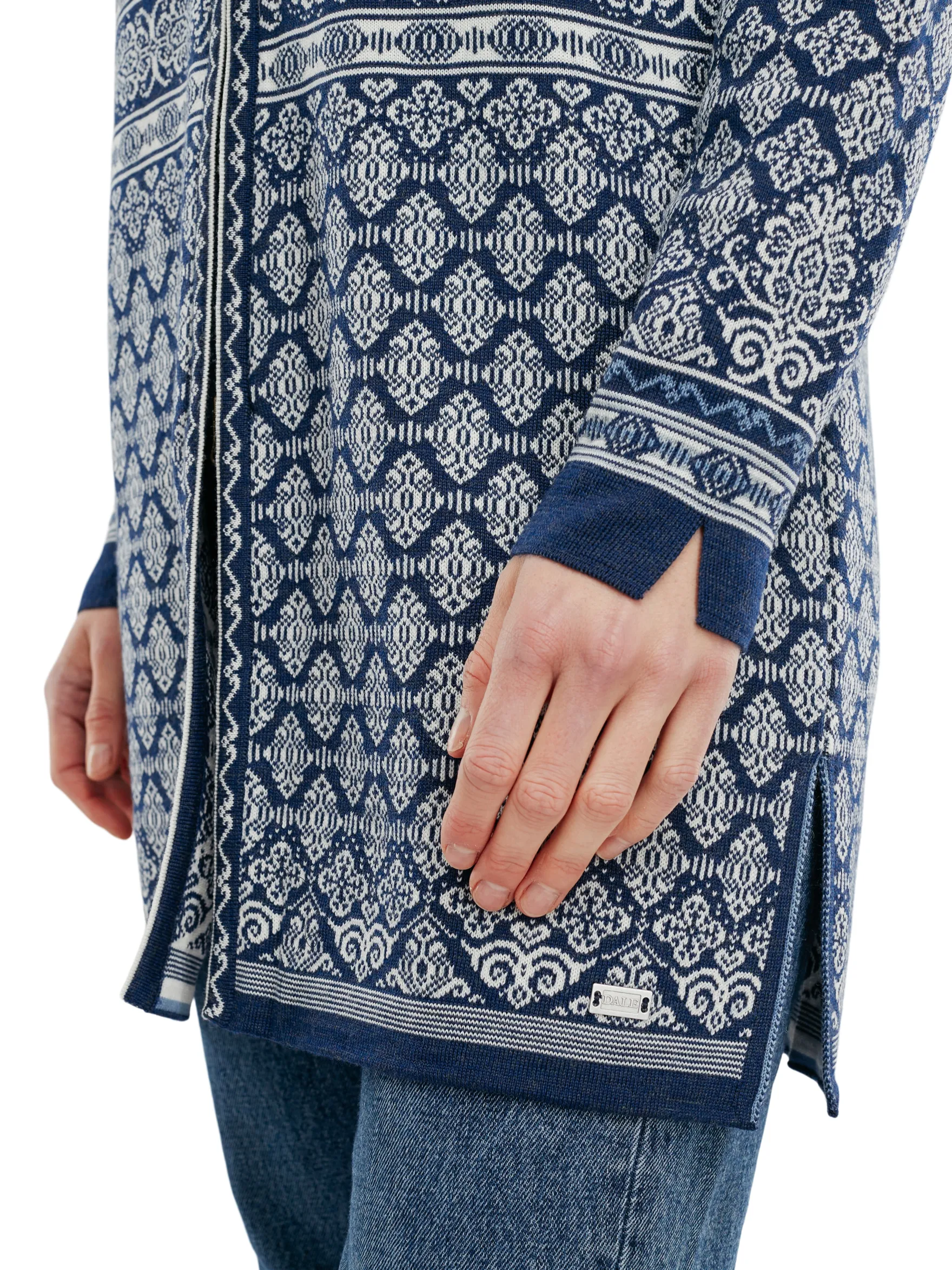 Dale of Norway Long Jackets^Ingeborg Women's Jacket - Merino Electricstorm Offwhite Blue