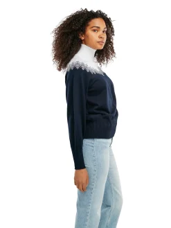 Dale of Norway Turtle-Neck^Isfrid Women's Merino Wool Sweater Marine