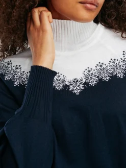 Dale of Norway Turtle-Neck^Isfrid Women's Merino Wool Sweater Marine