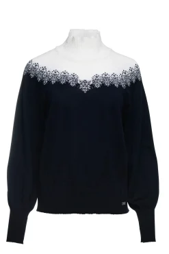 Dale of Norway Turtle-Neck^Isfrid Women's Merino Wool Sweater Marine