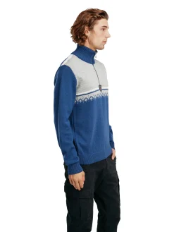 Dale of Norway Half-Zip^Lahti Men's Knit Sweater Indigo Lightcharcoal Offwhite