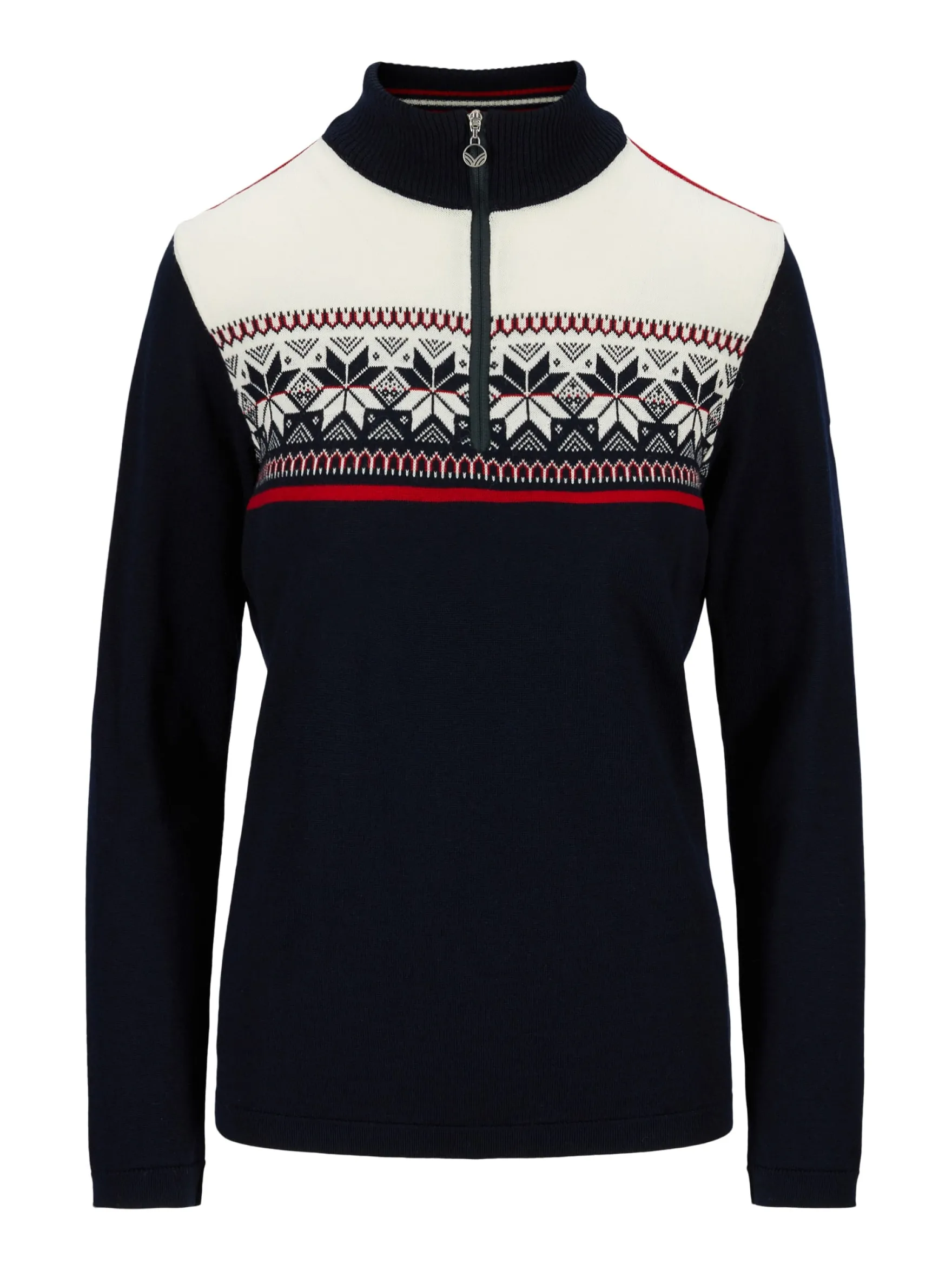 Dale of Norway Half-Zip^Liberg Women's Sweater Marine Raspberry Offwhite