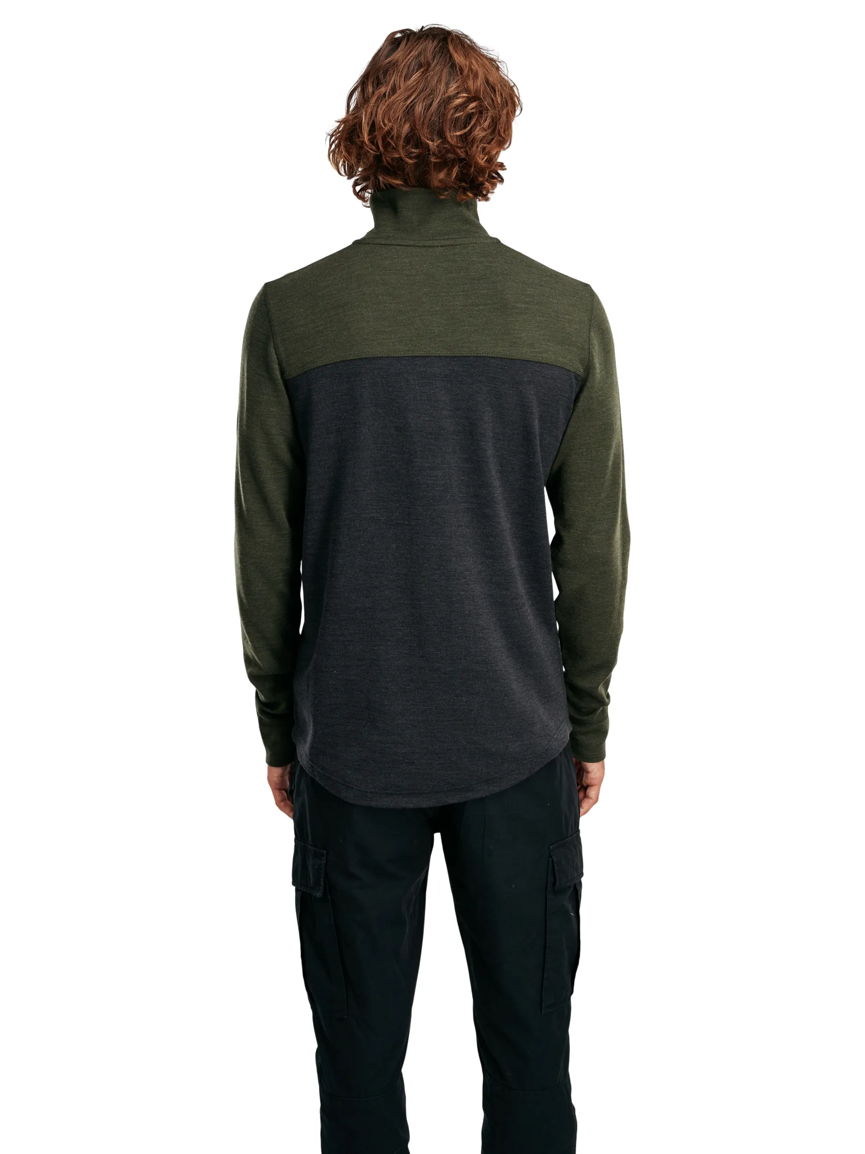 Dale of Norway Next-To-Skin^Moritz Basic Men's Sweater - Superfine Merino Darkgreen Darkcharcoal Offwhit