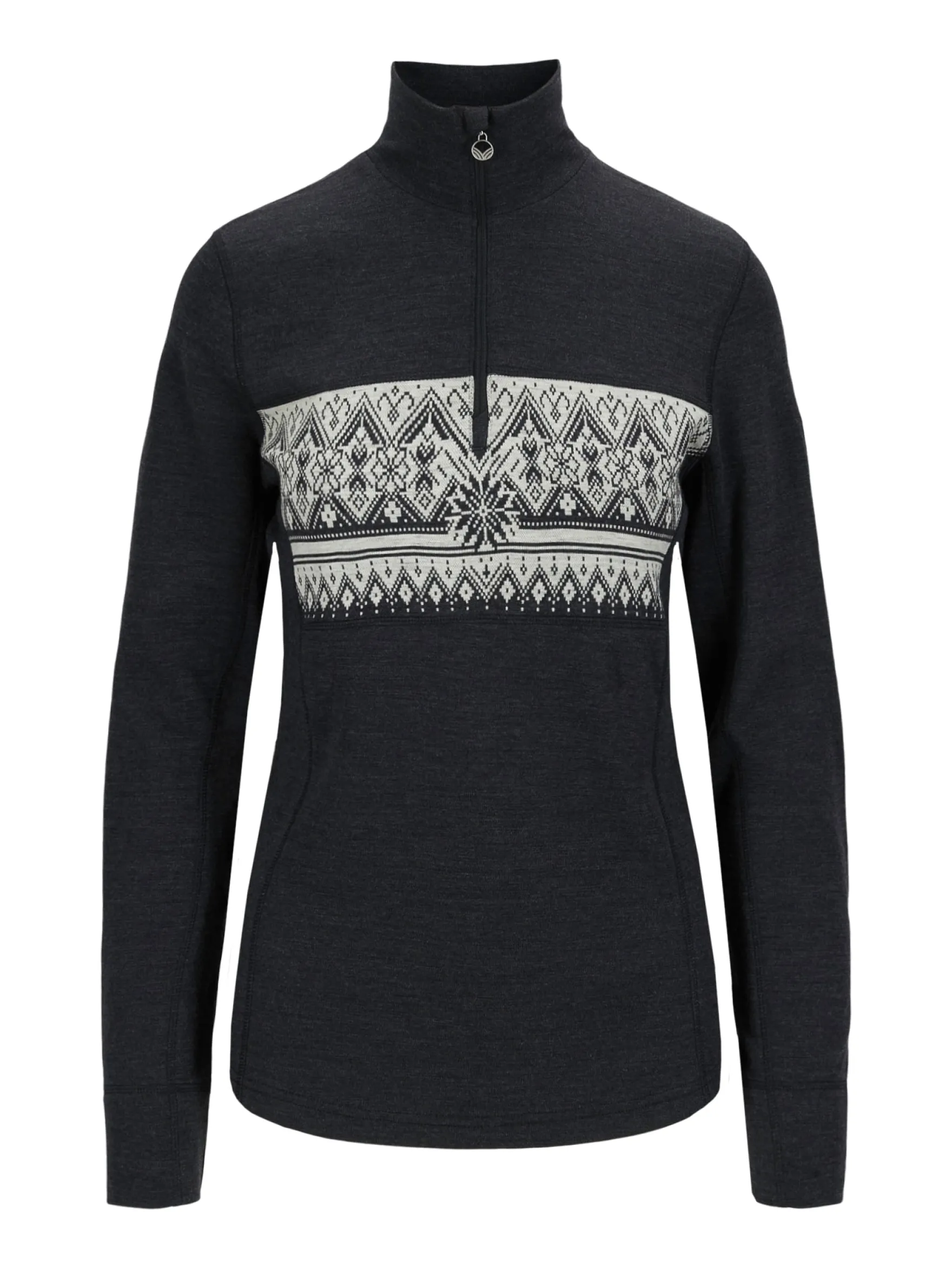 Dale of Norway Next-To-Skin^Moritz Basic Women's Sweater - Superfine Merino Darkcharcoal Offwhite