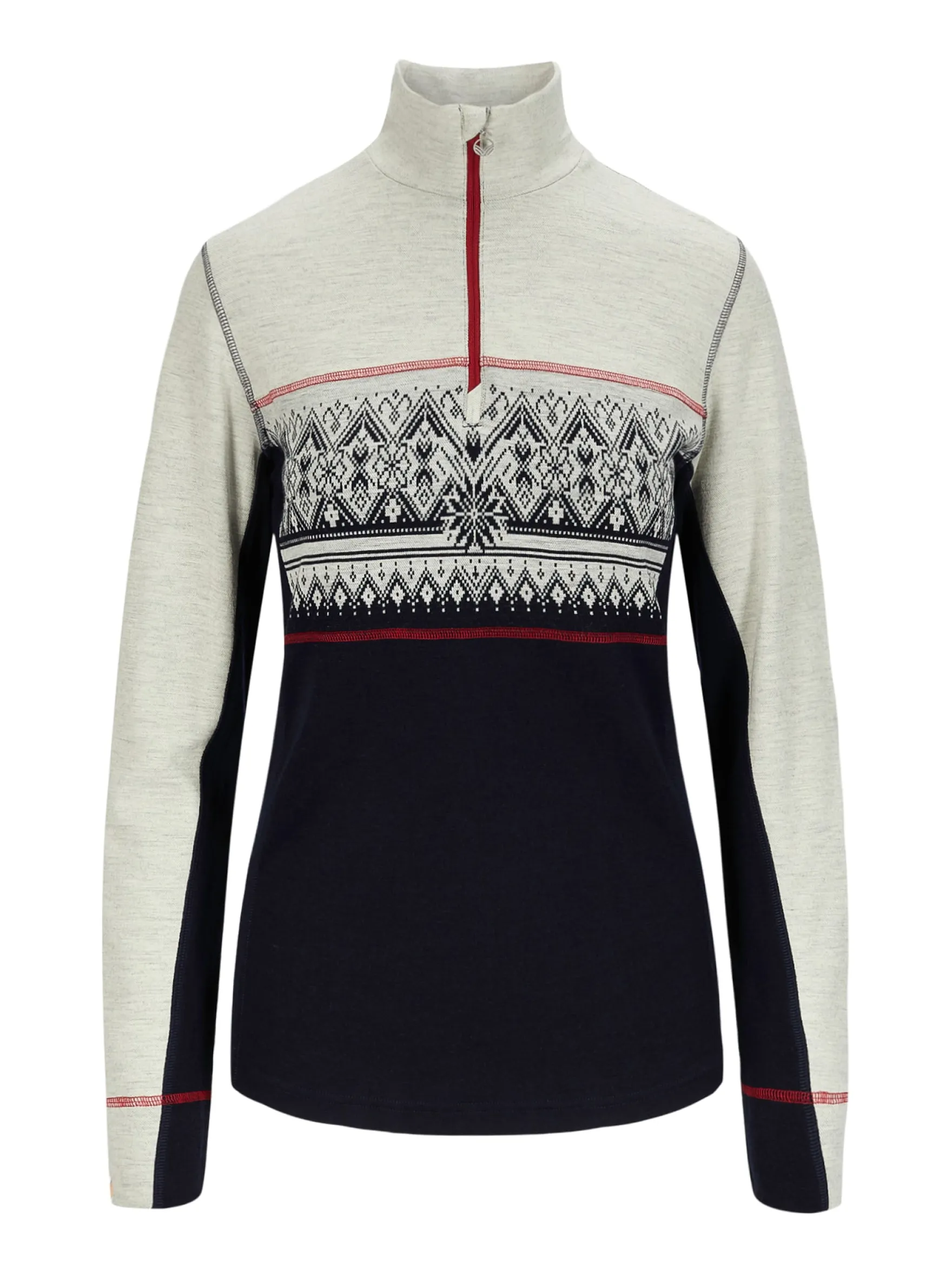 Dale of Norway Next-To-Skin^Moritz Basic Women's Sweater - Superfine Merino Navy White Raspberry