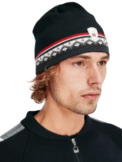 Dale of Norway Hats^Moritz Hat - Merino Wool Darkcharcoal Raspberry Offwhit