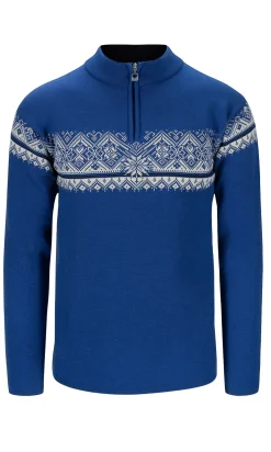 Dale of Norway Half-Zip^Moritz Men's Sweater - Merino Wool Ultramarineoffwhite Navy