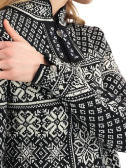 Dale of Norway Half-Zip^Peace Women's Knit Sweater Black Offwhite