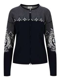 Dale of Norway Short Jackets & Cardigans^Rosendal Women's Jacket Navy Offwhite Ultramarine