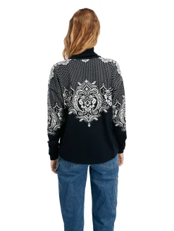 Dale of Norway Turtle-Neck^Rosendal Women's Sweater Navy Offwhite