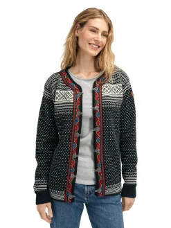 Dale of Norway Short Jackets & Cardigans^Setesdal Lusekofte Jacket - Norwegian Wool Black Offwhite