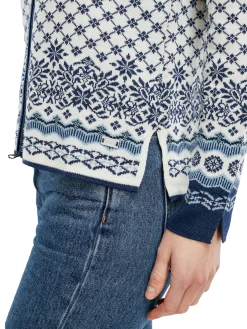 Dale of Norway Short Jackets & Cardigans^Solfrid Women's Jacket - Merino Wool Offwhite Electricstorm Navy