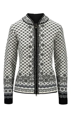 Dale of Norway Short Jackets & Cardigans^Solfrid Women's Jacket - Merino Wool Off White Black Schiefer Grau