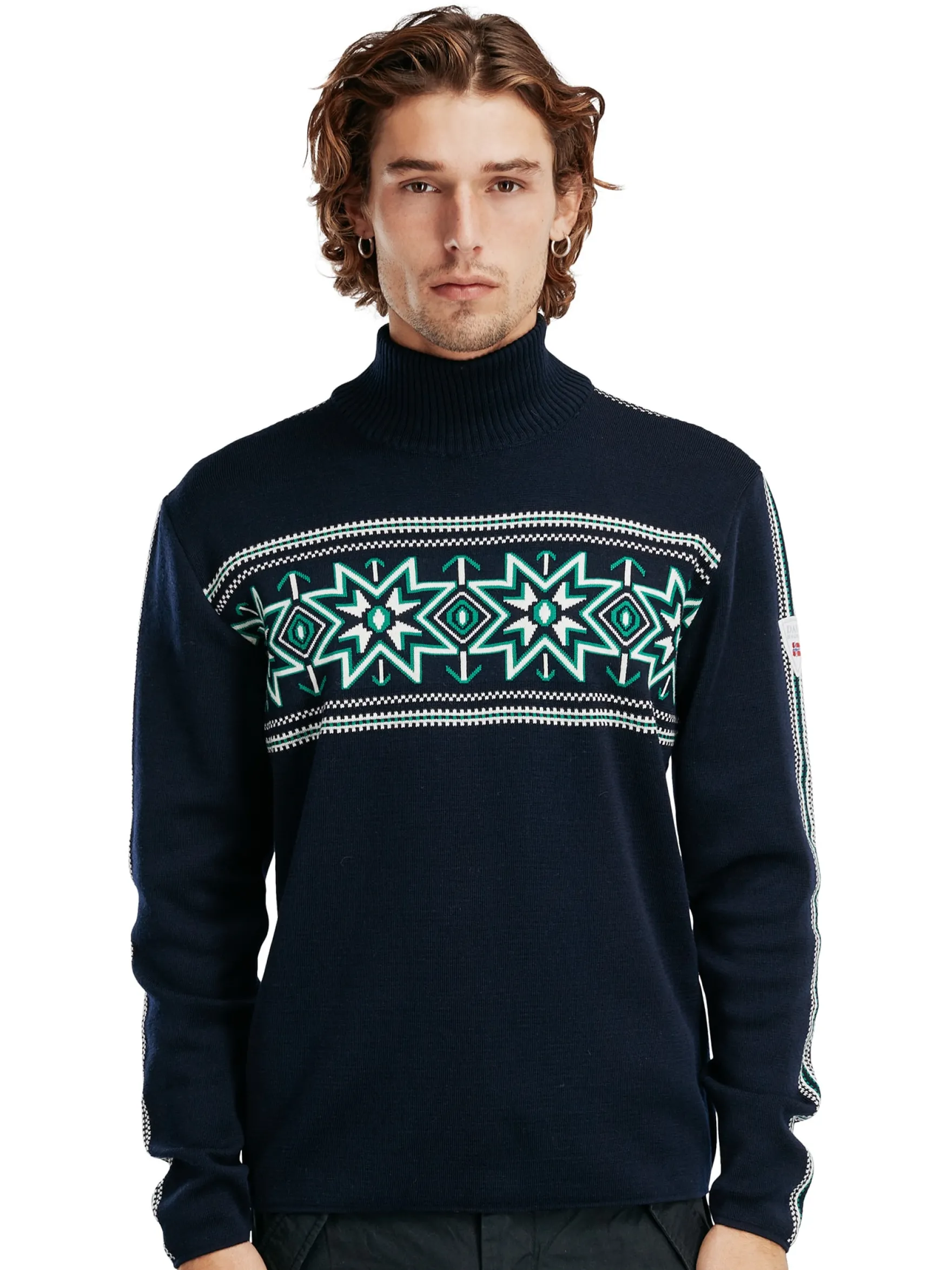 Dale of Norway Turtle-Neck^Tindefjell Men's Sweater - Merino Navy