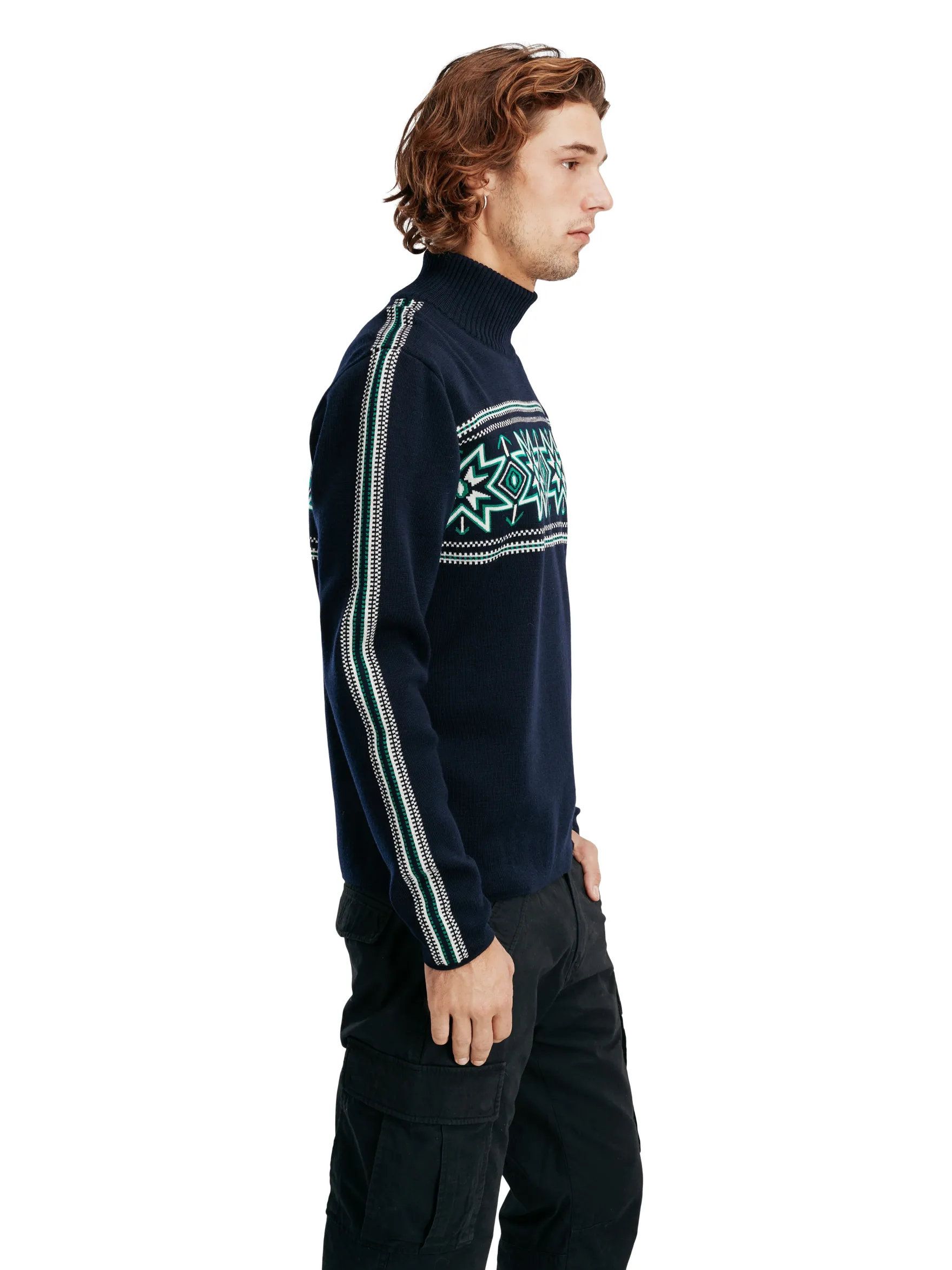 Dale of Norway Turtle-Neck^Tindefjell Men's Sweater - Merino Navy