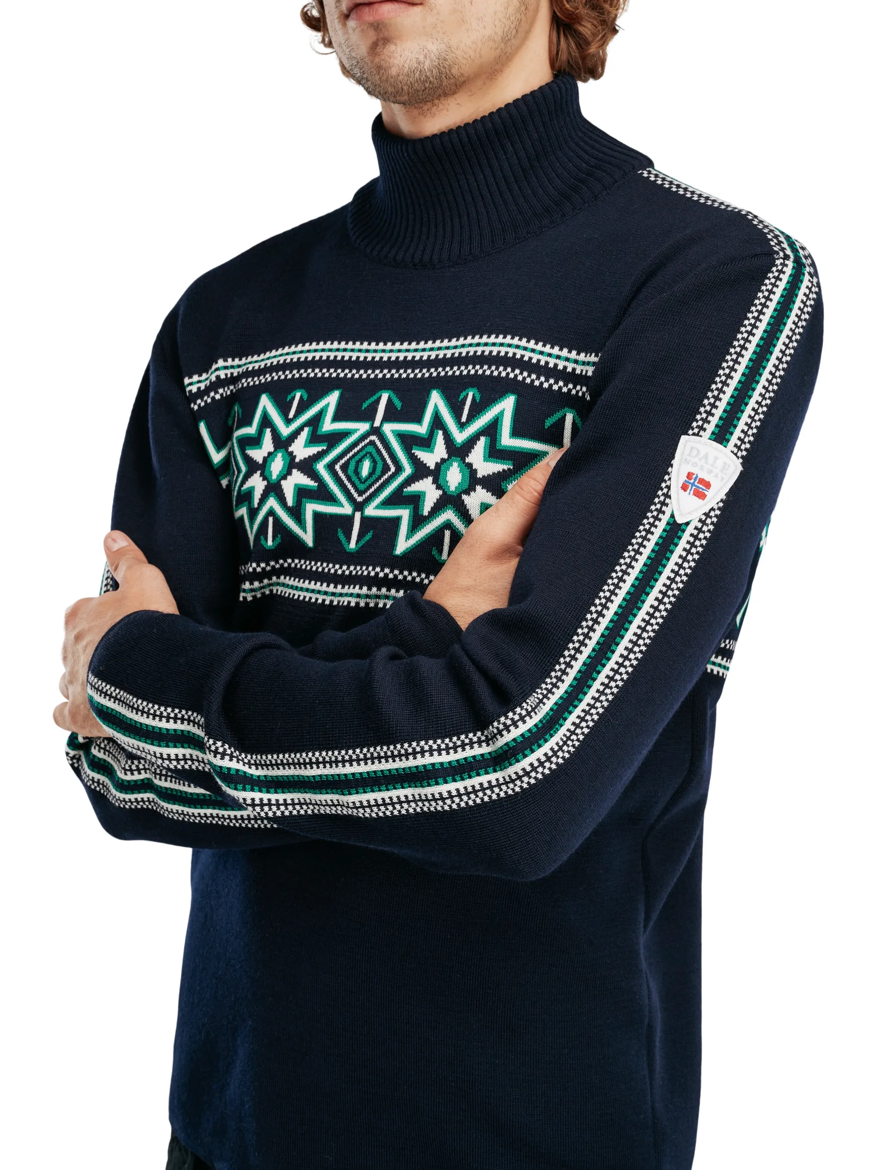 Dale of Norway Turtle-Neck^Tindefjell Men's Sweater - Merino Navy