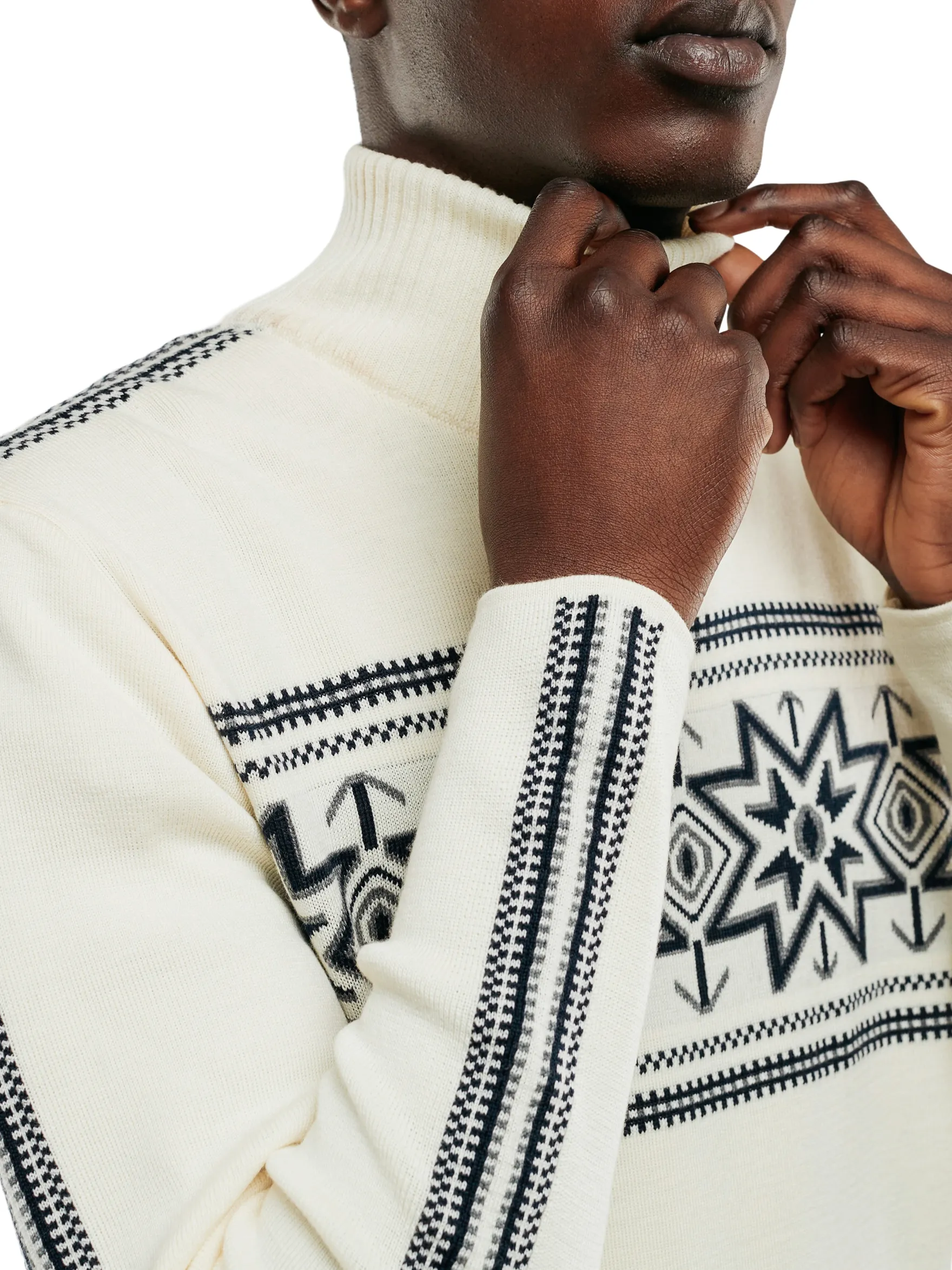 Dale of Norway Turtle-Neck^Tindefjell Men's Sweater - Merino Off White