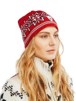 Dale of Norway Hats^Tindefjell Unisex Merino Wool Hat Raspberry Offwhite Navy